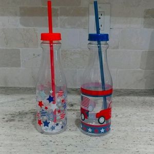 4th of July set of 2 new bottles